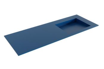 waschtisch einbau solid surface avon 121 cm blau becken rechts