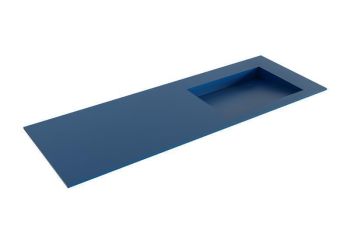 waschtisch einbau solid surface avon 130 cm blau becken rechts