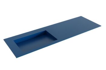 waschtisch einbau solid surface avon 137 cm blau becken links