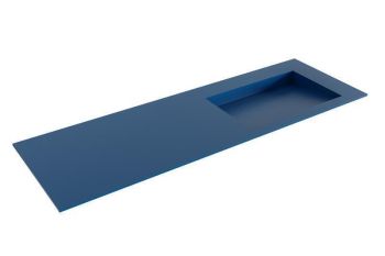 waschtisch einbau solid surface avon 143 cm blau becken rechts