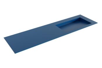 waschtisch einbau solid surface avon 157 cm blau becken rechts