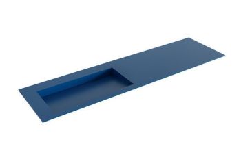 waschtisch einbau solid surface avon 168 cm blau becken links