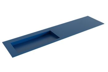 waschtisch einbau solid surface avon 188 cm blau becken links