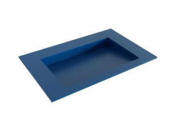 waschtisch einbau solid surface avon 66 cm blau becken mittig