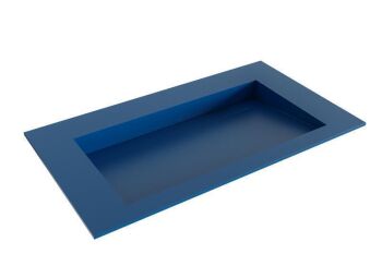 waschtisch einbau solid surface avon 81 cm blau becken mittig