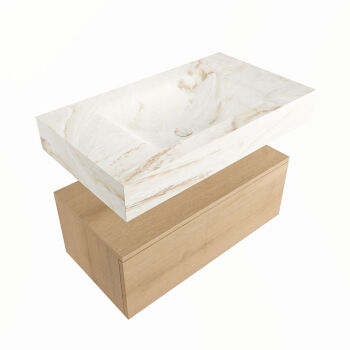 corian waschtisch set alan dlux 80 cm braun marmor frappe ADX80was1lM0fra