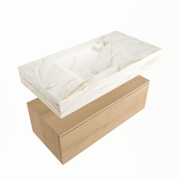corian waschtisch set alan dlux 90 cm braun marmor frappe ADX90was1lM1fra