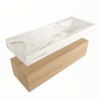 corian waschtisch set alan dlux 120 cm braun marmor frappe ADX120was1lR1fra