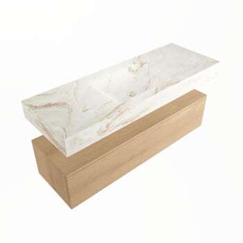 corian waschtisch set alan dlux 130 cm braun marmor frappe ADX130was1lM1fra