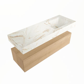 corian waschtisch set alan dlux 130 cm braun marmor frappe ADX130was1lR1fra