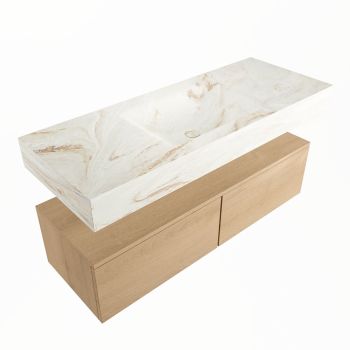 corian waschtisch set alan dlux 120 cm braun marmor frappe ADX120was2lM1fra