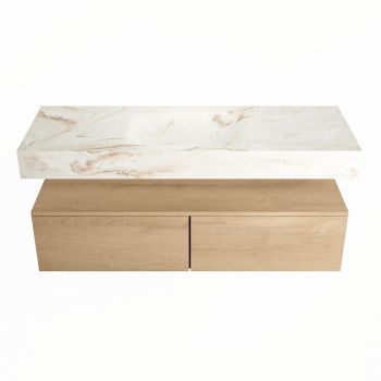 corian waschtisch set alan dlux 130 cm braun marmor frappe ADX130was2lM0fra