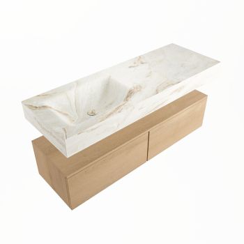 corian waschtisch set alan dlux 130 cm braun marmor frappe ADX130was2ll1fra