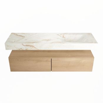 corian waschtisch set alan dlux 150 cm braun marmor frappe ADX150was2lR1fra