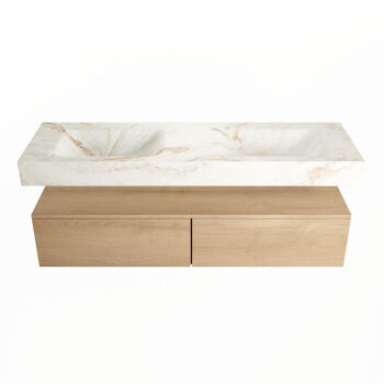 corian waschtisch set alan dlux 150 cm braun marmor frappe ADX150was2lD2fra