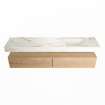 corian waschtisch set alan dlux 200 cm braun marmor frappe ADX200was2lR0fra