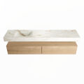 corian waschtisch set alan dlux 200 cm braun marmor frappe ADX200was2ll1fra
