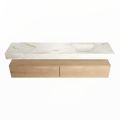 corian waschtisch set alan dlux 200 cm braun marmor frappe ADX200was2lR1fra