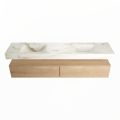corian waschtisch set alan dlux 200 cm braun marmor frappe ADX200was2lD2fra