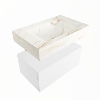 corian waschtisch set alan dlux 70 cm braun marmor frappe ADX70Tal1lM1fra
