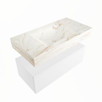 corian waschtisch set alan dlux 90 cm braun marmor frappe ADX90Tal1lM1fra