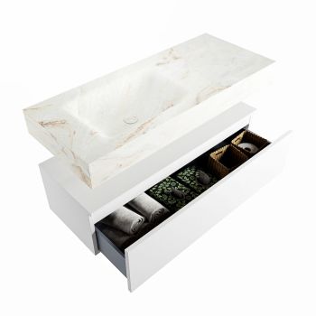corian waschtisch set alan dlux 110 cm braun marmor frappe ADX110Tal1ll0fra