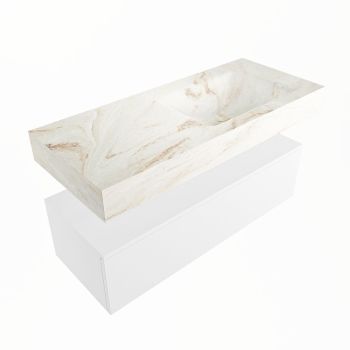 corian waschtisch set alan dlux 110 cm braun marmor frappe ADX110Tal1lR1fra