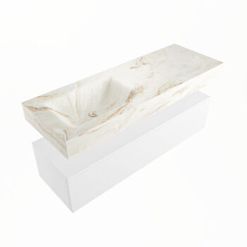 corian waschtisch set alan dlux 130 cm braun marmor frappe ADX130Tal1ll0fra