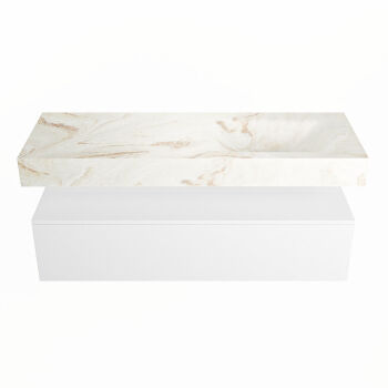 corian waschtisch set alan dlux 130 cm braun marmor frappe ADX130Tal1lR0fra