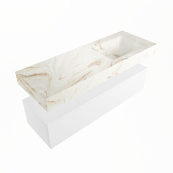 corian waschtisch set alan dlux 130 cm braun marmor frappe ADX130Tal1lR0fra