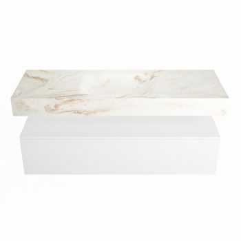 corian waschtisch set alan dlux 130 cm braun marmor frappe ADX130Tal1lM1fra