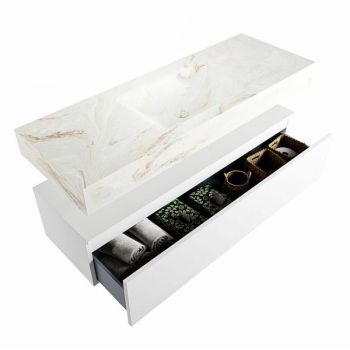 corian waschtisch set alan dlux 130 cm braun marmor frappe ADX130Tal1lM1fra