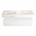 corian waschtisch set alan dlux 130 cm braun marmor frappe ADX130Tal1lD2fra