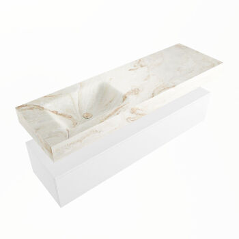 corian waschtisch set alan dlux 150 cm braun marmor frappe ADX150Tal1ll0fra