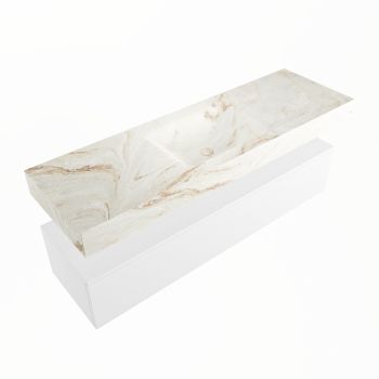 corian waschtisch set alan dlux 150 cm braun marmor frappe ADX150Tal1lM1fra