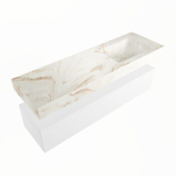 corian waschtisch set alan dlux 150 cm braun marmor frappe ADX150Tal1lR1fra