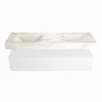 corian waschtisch set alan dlux 150 cm braun marmor frappe ADX150Tal1lD2fra