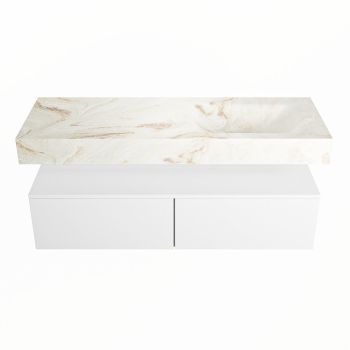 corian waschtisch set alan dlux 130 cm braun marmor frappe ADX130Tal2lR0fra