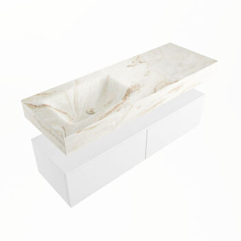 corian waschtisch set alan dlux 130 cm braun marmor frappe ADX130Tal2ll1fra