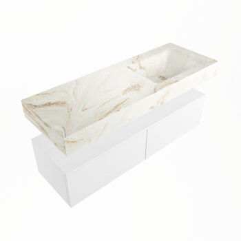 corian waschtisch set alan dlux 130 cm braun marmor frappe ADX130Tal2lR1fra