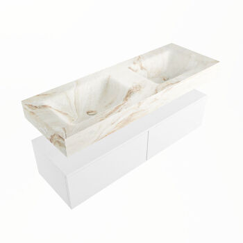 corian waschtisch set alan dlux 130 cm braun marmor frappe ADX130Tal2lD2fra