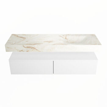 corian waschtisch set alan dlux 150 cm braun marmor frappe ADX150Tal2lR0fra