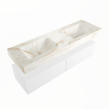 corian waschtisch set alan dlux 150 cm braun marmor frappe ADX150Tal2lD0fra