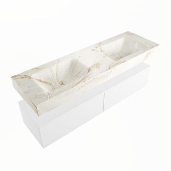 corian waschtisch set alan dlux 150 cm braun marmor frappe ADX150Tal2lD2fra