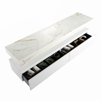 corian waschtisch set alan dlux 200 cm braun marmor frappe ADX200Tal2lM1fra