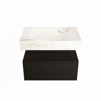 corian waschtisch set alan dlux 70 cm braun marmor frappe ADX70Urb1lM1fra