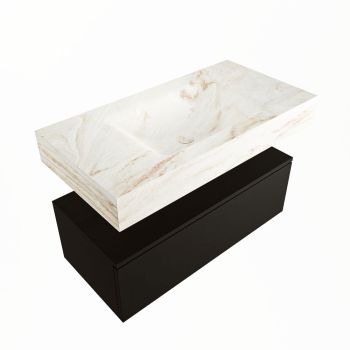 corian waschtisch set alan dlux 90 cm braun marmor frappe ADX90Urb1lM1fra