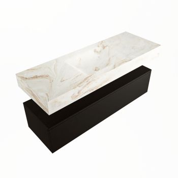 corian waschtisch set alan dlux 130 cm braun marmor frappe ADX130Urb1lM0fra