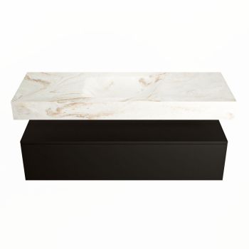 corian waschtisch set alan dlux 130 cm braun marmor frappe ADX130Urb1lM1fra