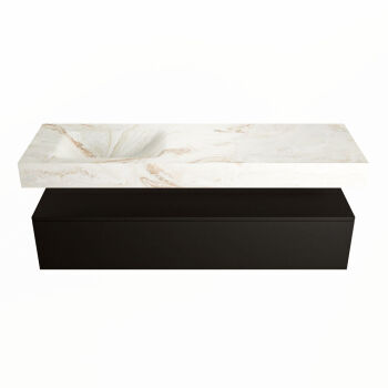 corian waschtisch set alan dlux 150 cm braun marmor frappe ADX150Urb1ll0fra